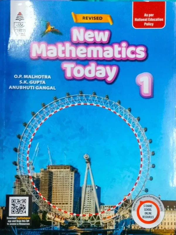 New Mathematics Today for Class 1| S. Chand Publishing (Latest Edition)