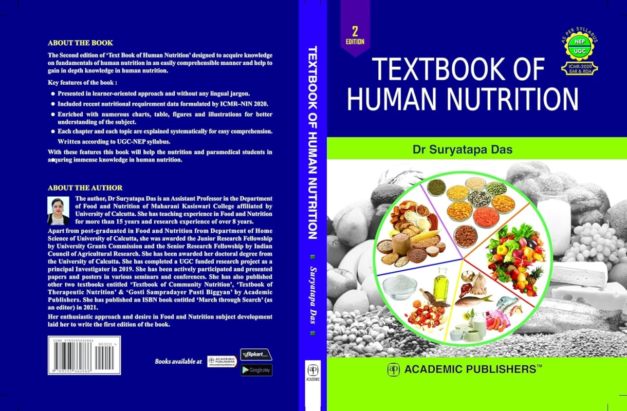 2nd Edition: Textbook Of Human Nutrition by Dr. Suryatapa Das | Academic Publishers – Essential Guide for Nutrition & Dietetics